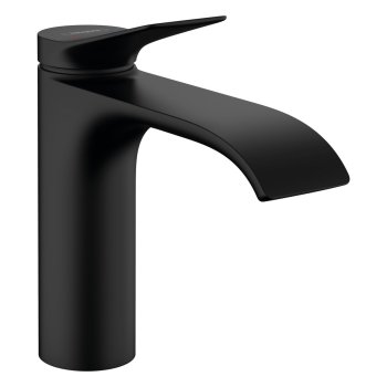 Смеситель для раковины Hansgrohe Vivenis 110, с донным клапаном pop-up, матовый чёрный